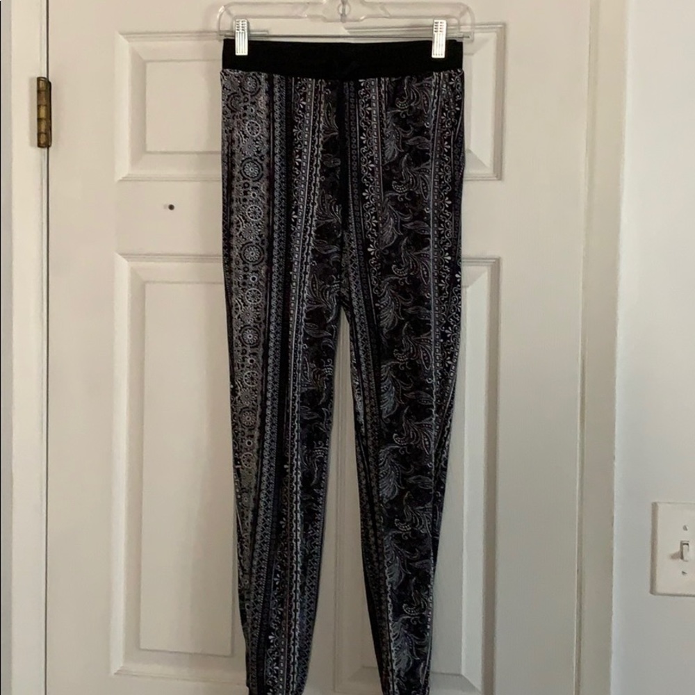 Black & White Paisley Joggers